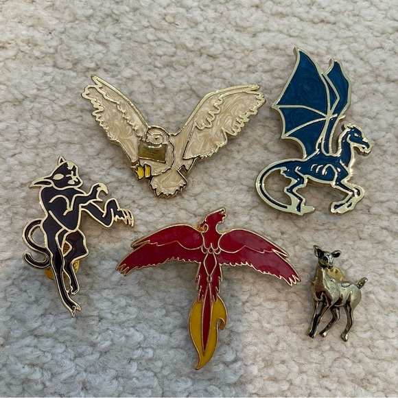 Loot Crate "Harry Potter" Magical Creature Enamel Pin Lot (5) - Picture 1 of 11